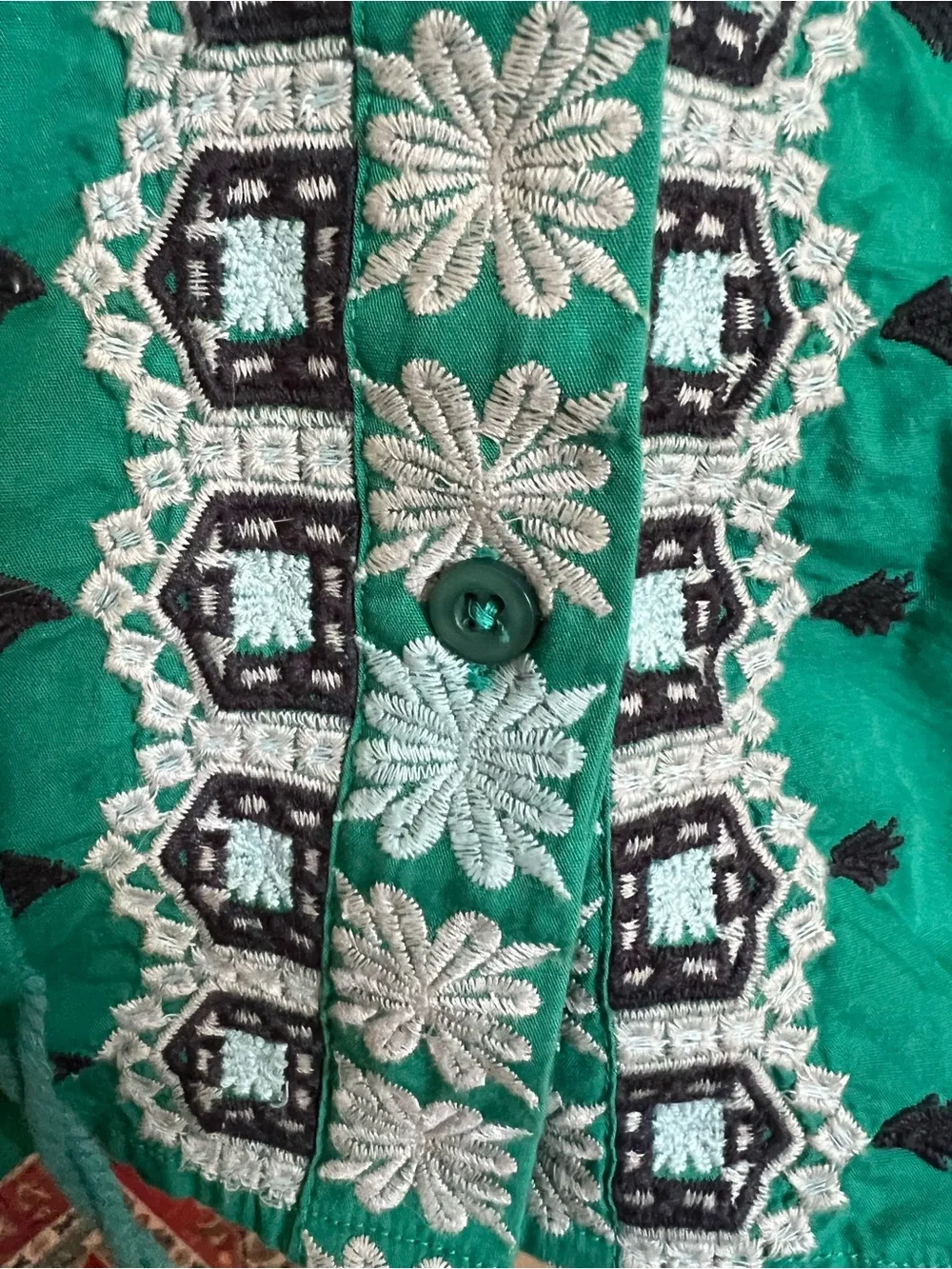 The Shirt by Rochelle Behrens Minka Embroidered Shirt S - Picture 3 of 10